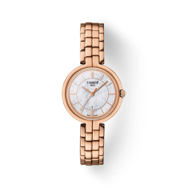 Orologio al Quarzo Tissot da Donna con Cassa in acciaio 316 L con trattamento Pvd oro rosa Quadrante Madreperla Bianca T0942103311101