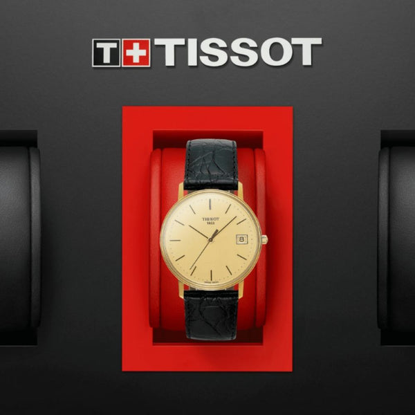 Orologio al Quarzo Tissot da Uomo con Cassa in oro giallo 18 carati Quadrante Champagne T71340121 dettaglio 2