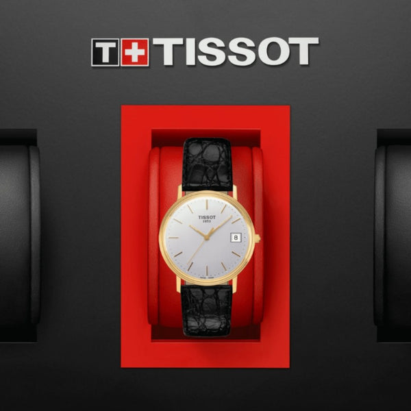 Orologio al Quarzo Tissot da Uomo con Cassa in oro giallo 18 carati Quadrante Argento T71340131 dettaglio 2
