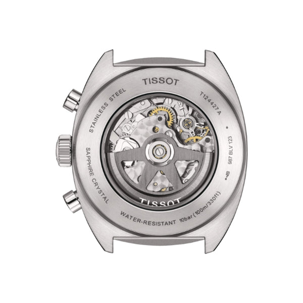 Orologio Automatico Tissot da Uomo con Cassa in acciaio 316 L Quadrante Argento T1244271603101 dettaglio 2