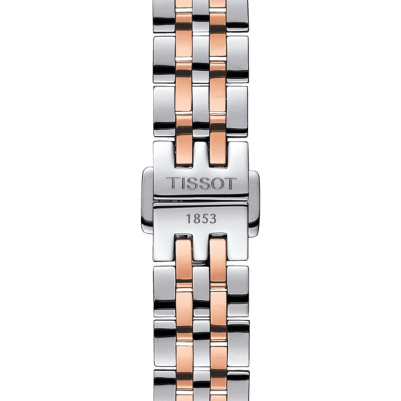 Orologio Automatico Tissot da Donna con Cassa in acciaio 316 L con trattamento Pvd oro rosa Quadrante Argento T41218316 dettaglio 3
