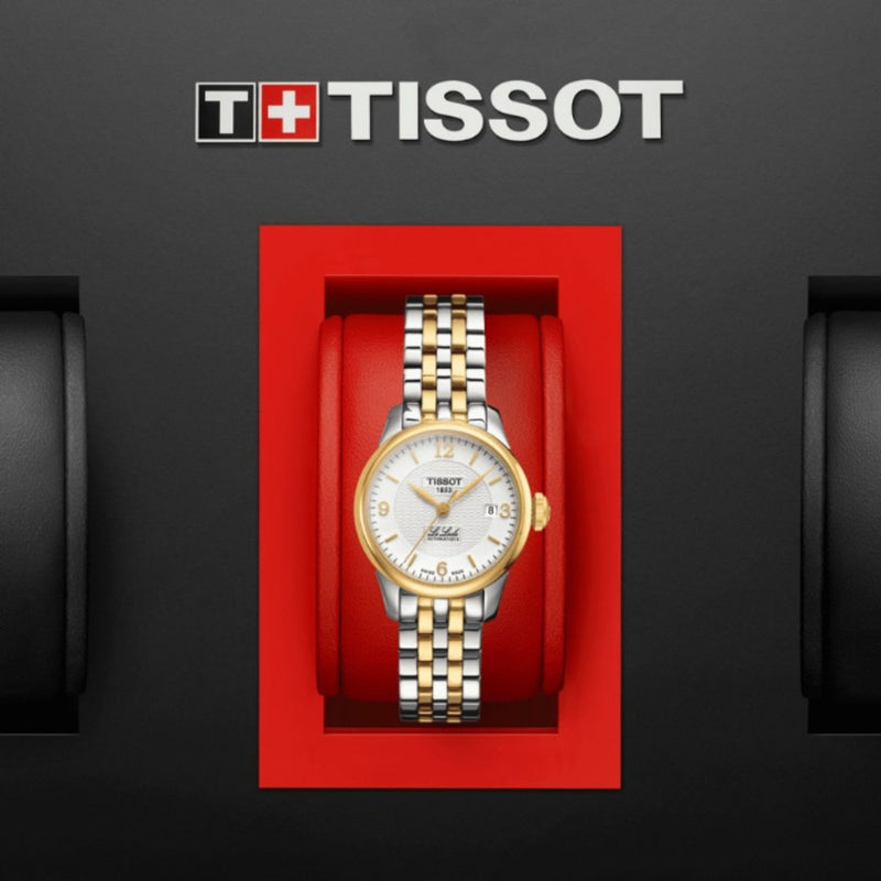 Orologio Automatico Tissot da Donna con Cassa in acciaio 316 L con trattamento Pvd oro Quadrante Argento T41218334 dettaglio 2