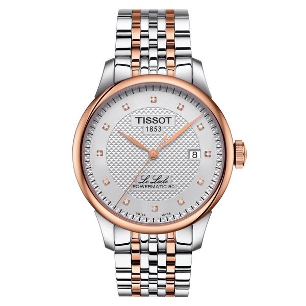 Orologio Automatico Tissot da Uomo con Cassa in acciaio 316 L con trattamento Pvd oro rosa Quadrante Argento T0064072203601