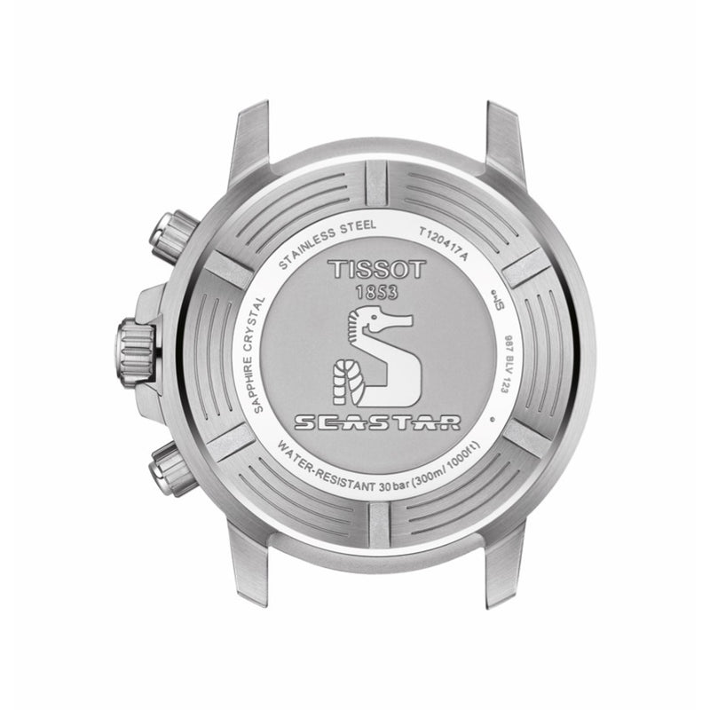 Orologio al Quarzo Tissot da Uomo Cronografo con Cassa in Acciaio Quadrante Blu T1204171104103 Retro