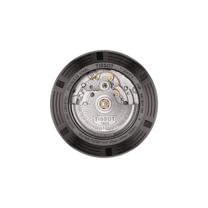 Orologio Automatico Tissot da Uomo con Cassa in acciaio 316 L con trattamento PVD nero Quadrante Nero T1204073705100 dettaglio 2