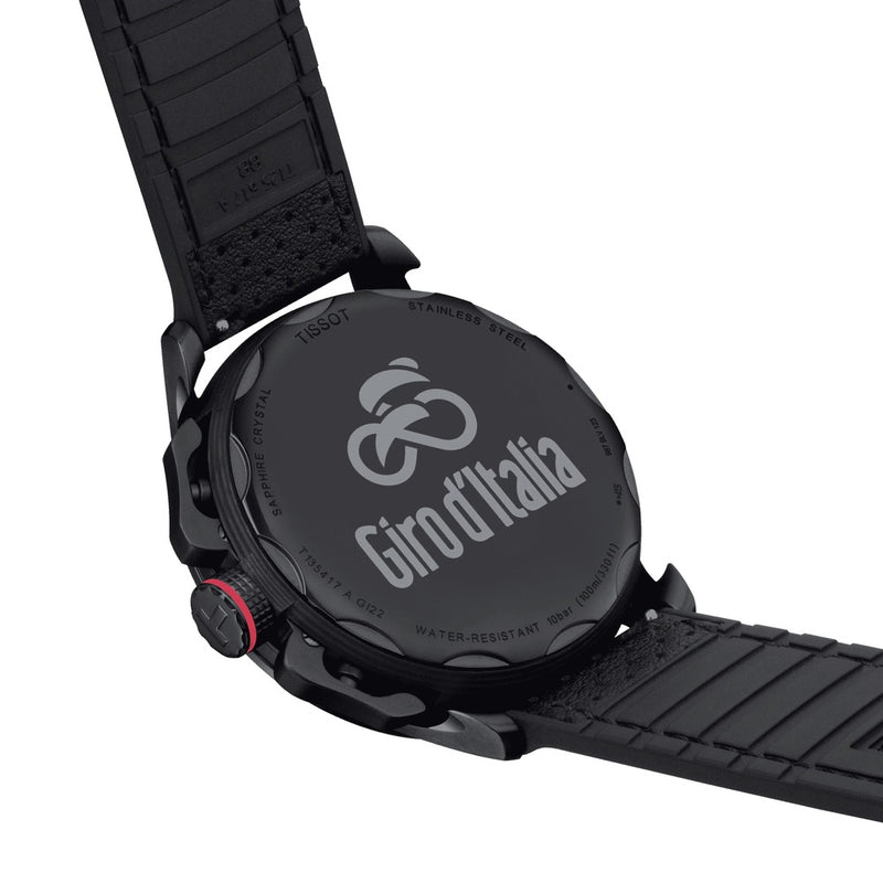 TISSOT Orologio Giro d'Italia al quarzo cronografo cassa in acciaio nero cinturino in pelle nero T1354173705101 Variante2