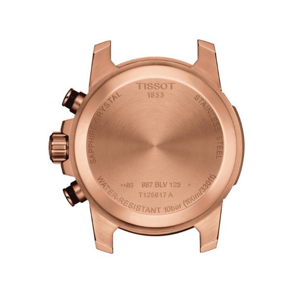 Orologio al Quarzo Tissot da Uomo con Cassa in acciaio 316 L con trattamento Pvd oro rosa Quadrante Nero T1256173605100 dettaglio 2