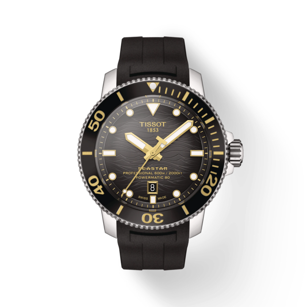 Tissot Orologio Analogico Uomo T1206071744100 Seastar 2000 Powermatic 80 Auto Tissot Orologio Analogico Uomo T1206071744100 Seastar 2000 Powermatic 80 Auto