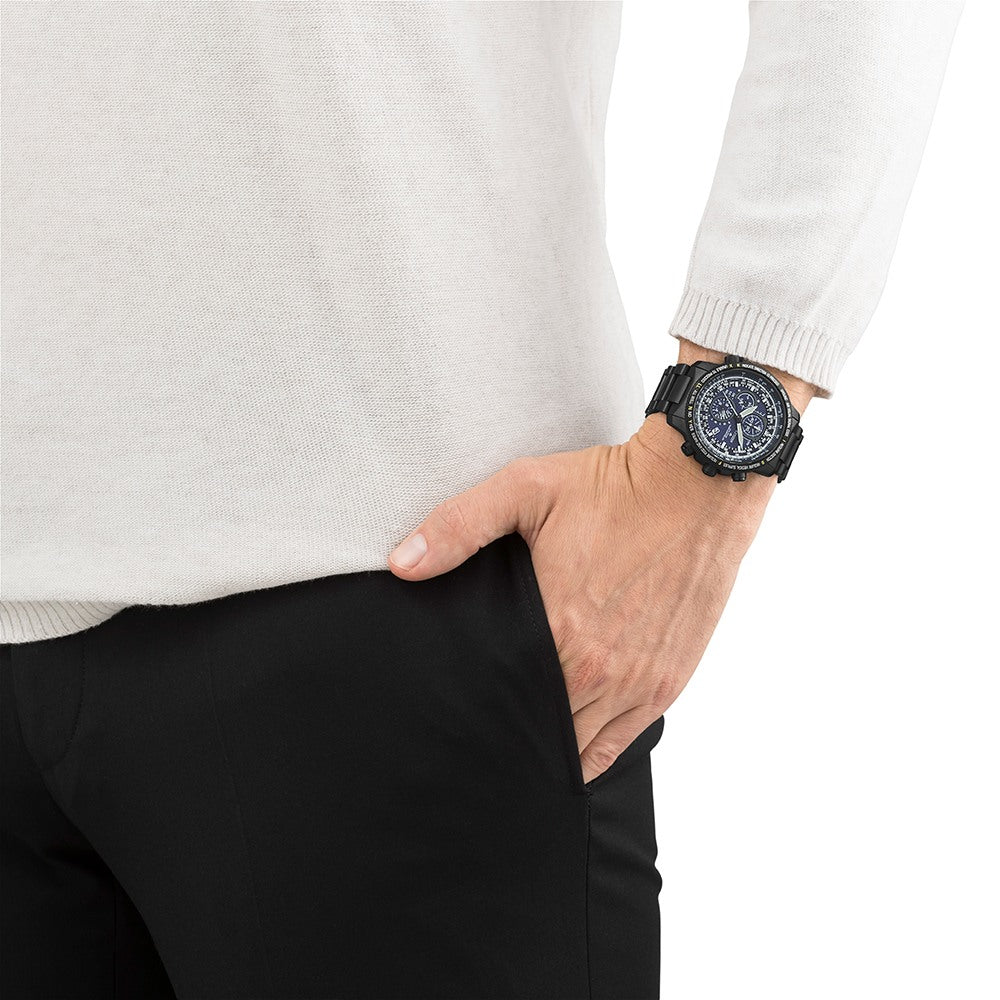 Citizen AN8196-55E - Orologio Uomo Cronografo Al Quarzo, Cassa Acciaio, Quadrante Nero