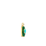 TI SENTO Pendente da donna in argento dorato con pietra verde e turchese 6815MA Variante