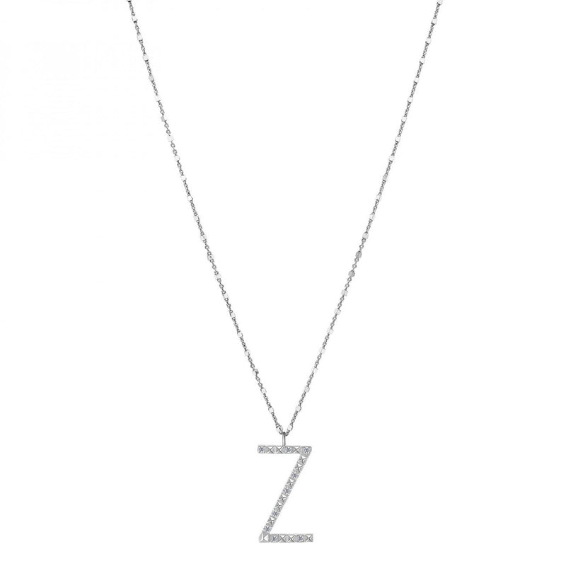 ROSATO Collana con pendente iniziale Z in argento e zirconi RZCU26
