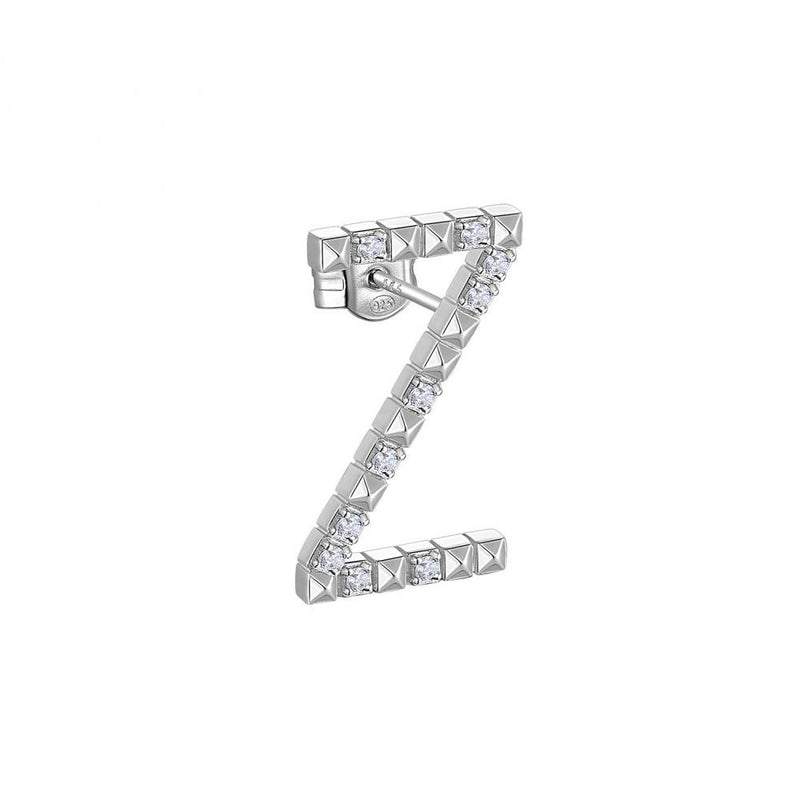 ROSATO Mono orecchino con iniziale Z in argento e zirconi RZCU52
