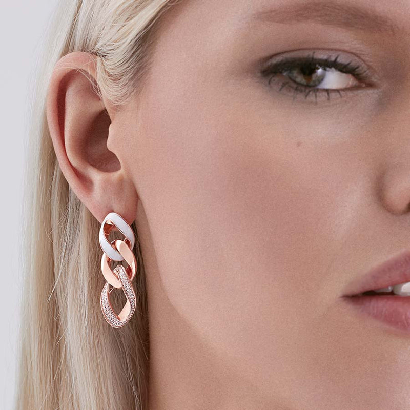Orecchini a goccia in opalite: pendenti avvolti in filo di rame Orecchini a goccia in opalite: pendenti avvolti in filo di rame