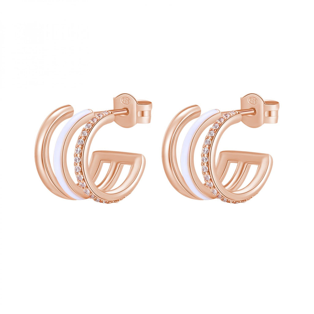 SilberDream orecchini per donna zirconi rosa 3 mm 925 Argento Sterling SilberDream orecchini per donna zirconi rosa 3 mm 925 Argento Sterling