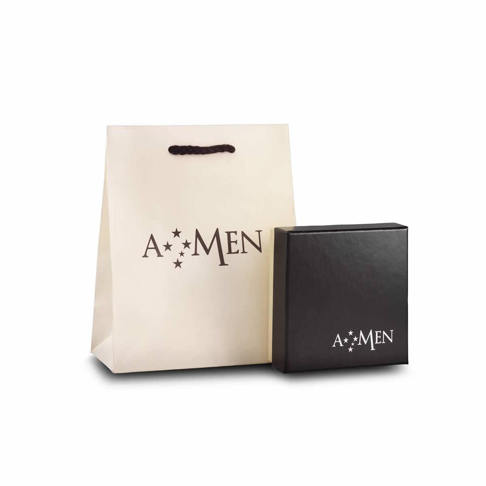 Amen Bracciale Donna Collezione Preghiere – Gioiello In Argento 925 Con Preghiera Incisa, Lunghezza 57 Cm, Colore Marrone (Referenza PNIT05-PI-57)
