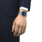 Orologio Automatico Tissot da Uomo con Cassa e Cinturino in Acciaio Quadrante Blu T1398071104800 Indossato