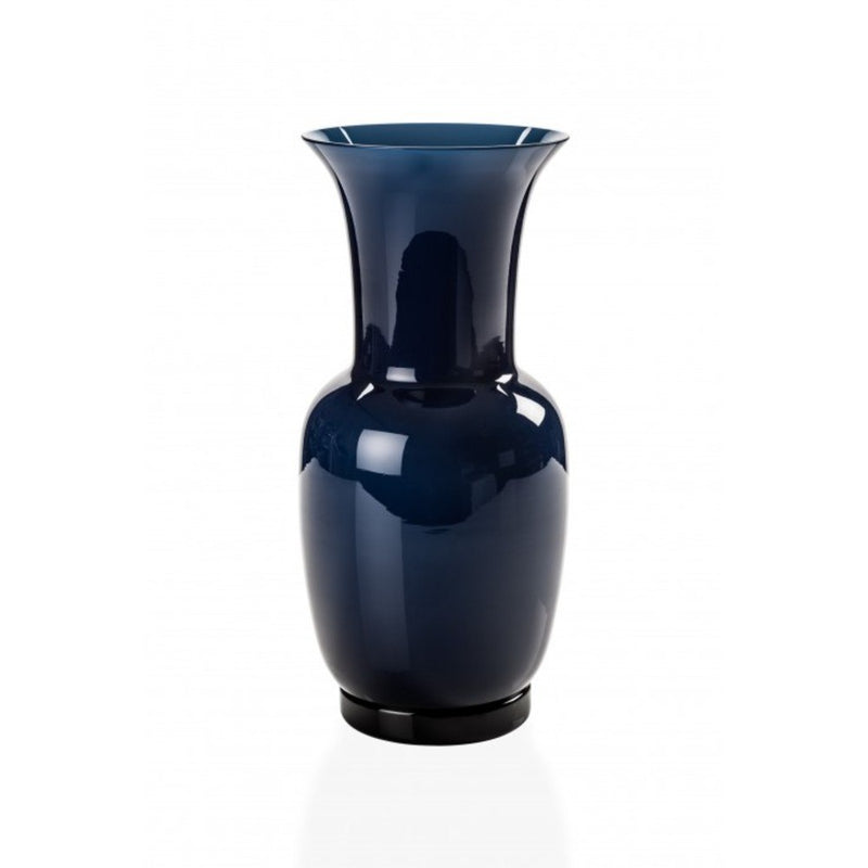 VENINI Vaso Opalino Medio Blu Mare in Vetro Soffiato di Murano 706.22