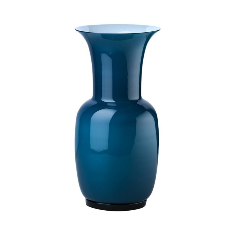 VENINI Vaso Opalino Grande Blu in Vetro Soffiato di Murano 706.24