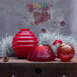 VENINI Portacandela Lele Rosso in Vetro Soffiato di Murano 100.73 Ambientato