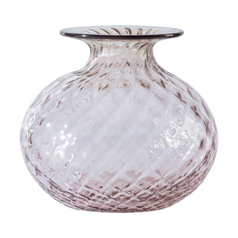 vaso venini balloton color rosa cipria in vetro soffiato di Murano 100.36