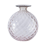 VENINI vaso monofiore balloton piccolo color rosa cipria in vetro soffiato di Murano 100.14