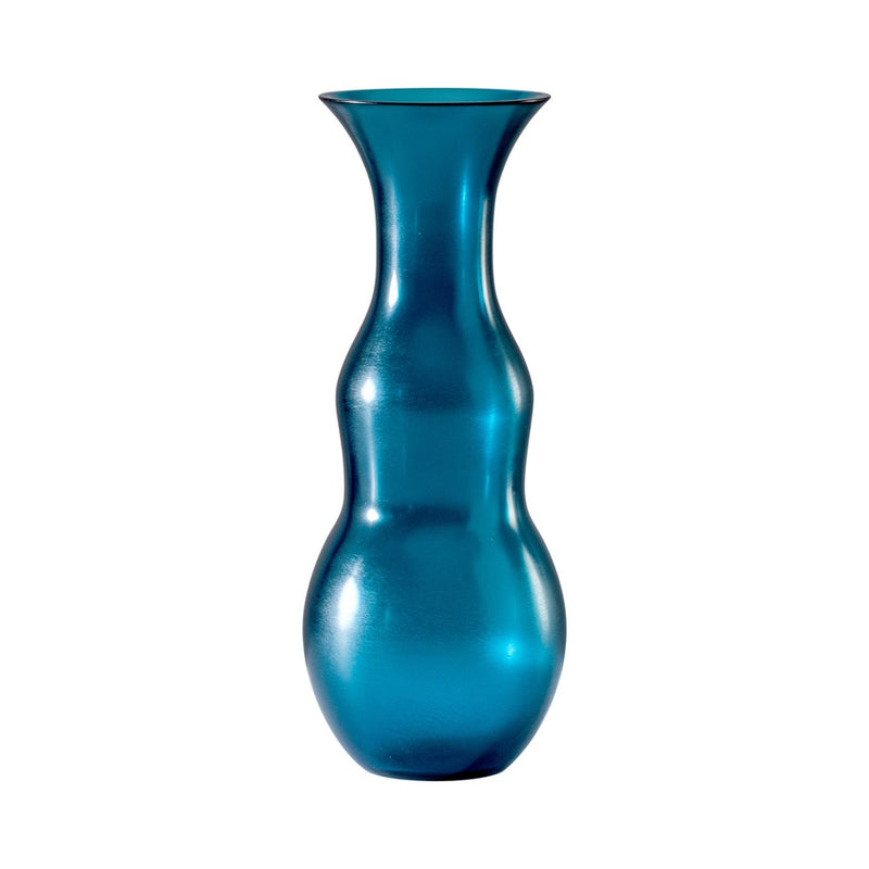 VENINI Vaso Satin Pigmenti Piccolo Blu Orizzonte in Vetro Soffiato di Murano 516.85