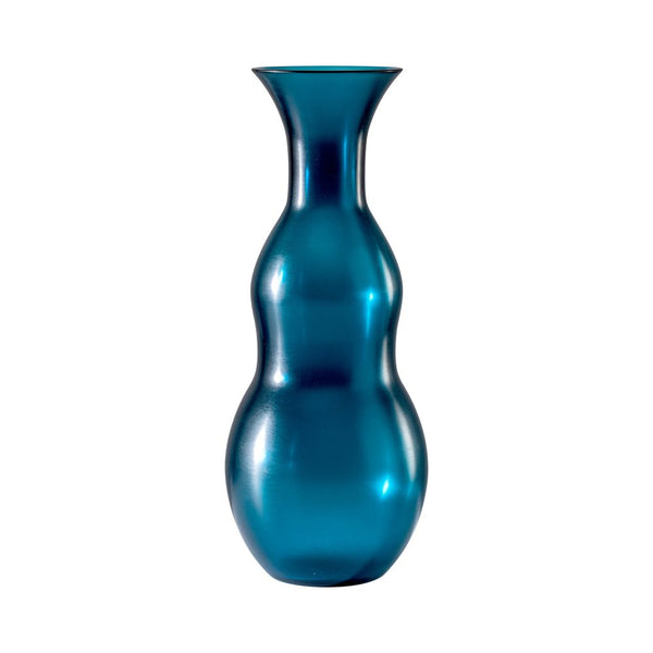 VENINI Vaso Satin Pigmenti Grande Blu Orizzonte in Vetro Soffiato di Murano 516.86