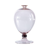 vaso venini veronese edizione limitata color rosa cipria decoro rosso in vetro soffiato di Murano 600.01
