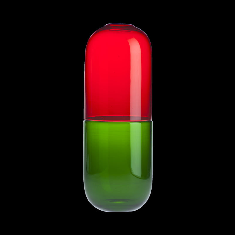 VENINI Happy Pills Adrenalina rosso/verde erba in vetro soffiato di Murano 027.29