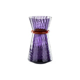 VENINI Vaso Tiara Viola filo Arancio in Vetro Soffiato di Murano 706.65