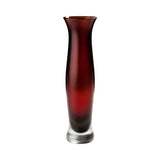 VENINI Vaso Incisi Color Rosso Granato in Vetro Soffiato di Murano 722.03