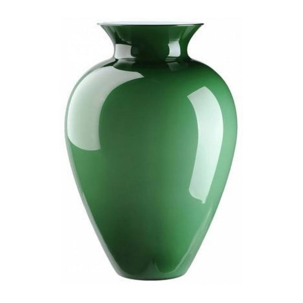 venini vaso labuan grande verde mela interno bianco in vetro soffiato di Murano 706.62 Variante