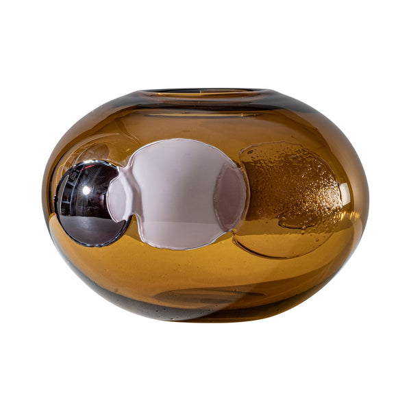 VENINI Vaso Lapilli Color Tè con Sei Decori Colorati in Vetro Soffiato di Murano 789.30