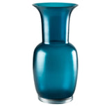 VENINI Vaso Opalino Satin Grande Blu in Vetro Soffiato di Murano 706.24