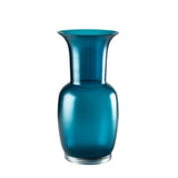 VENINI Vaso Opalino Satin Piccolo Blu in Vetro Soffiato di Murano 706.38