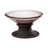 Venini vaso Unity in vetro soffiato di Murano color ametista H 20 cm e base di metallo 795.10