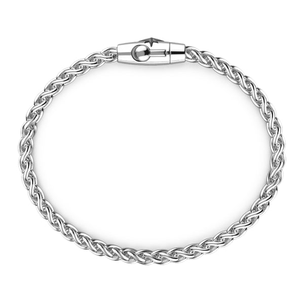 ZANCAN Bracciale da Uomo Maglia Ritorta in Argento con Rosa dei Venti EXB708 Variante1