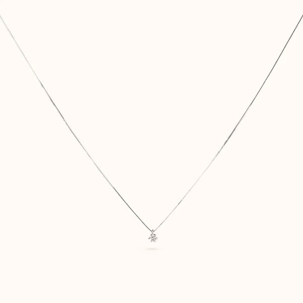 ALFYO Collana Punto Luce Essential Oro Bianco 18 carati e Diamante 6 Griffe completa