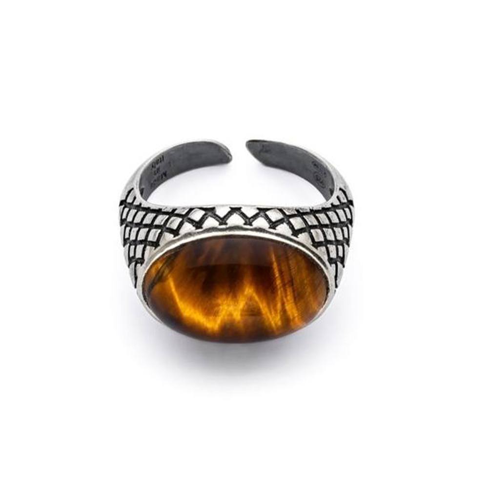 Anello Uomo In Argento Sterling 925 Con Testa Di Lupo E Dettagli Oro – Gioiello Simbolo Di Forza, Elegante E Intricato