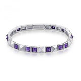 Bracciale Rosato Snodato Cubica Tanzanite RZCU74