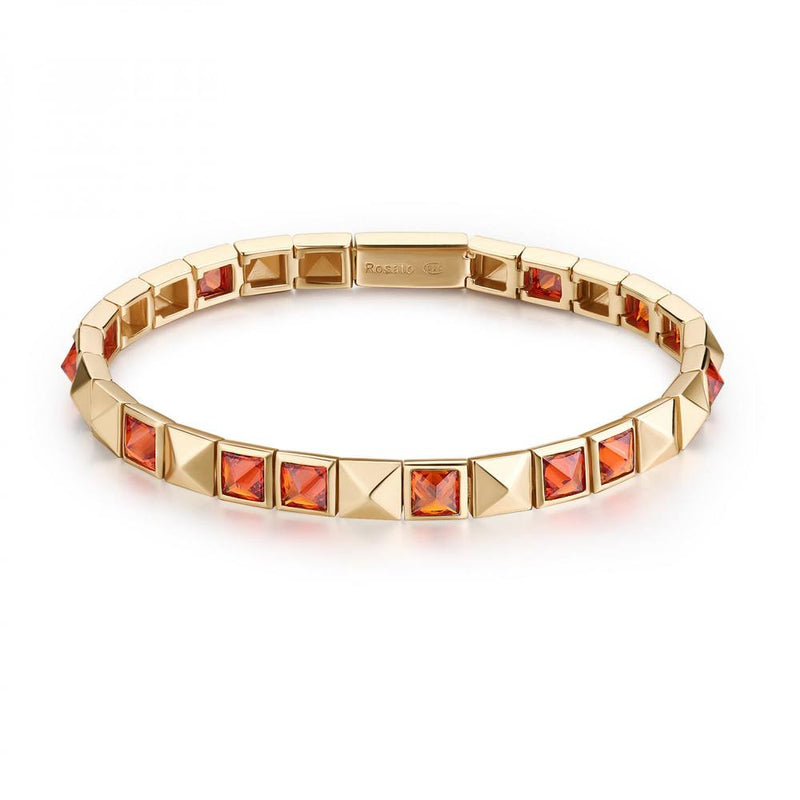 Bracciale Rosato Snodato Cubica Arancio RZCU76