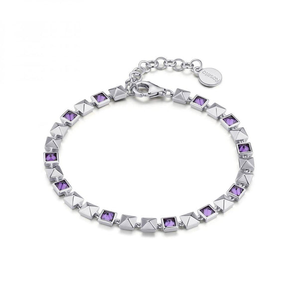 Bracciale Rosato Morbido Cubica Tanzanite RZCU77