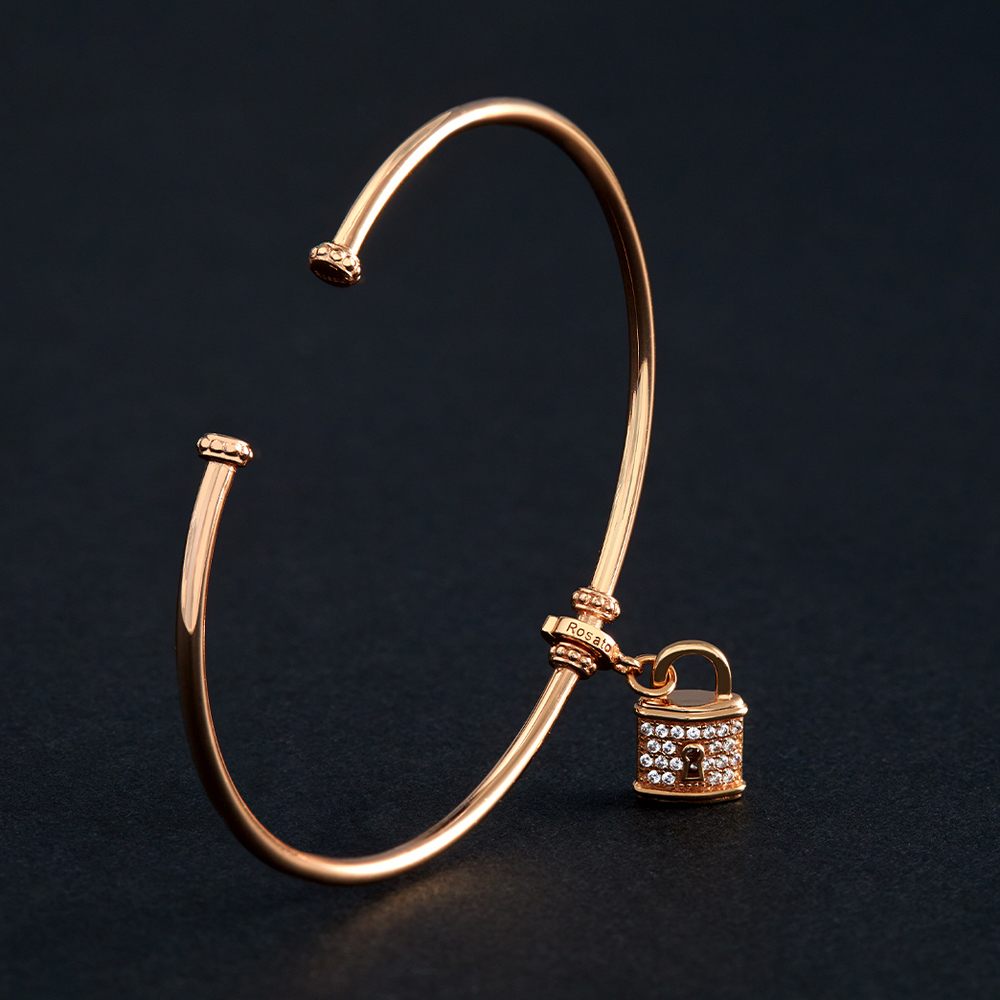 Rosato Bracciale Donna In Argento 925 Con Placcatura Oro Rosa - Collezione Storie - RZB025, Personalizzabile - 3