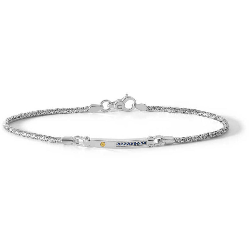 Bracciale Uomo Semirigido in Argento con Spinello COMETE UBR 801