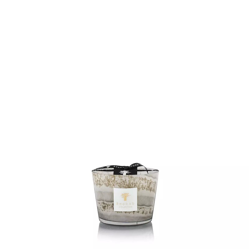 Candela BAOBAB Sand Atacama Grigia Agrumata con note di Bergamote - Tè Earl Grey - Muschio 10cm