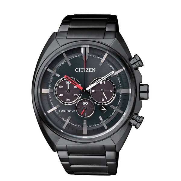 CITIZEN Orologio al Quarzo Uomo con Cassa Rotonda Quadrante Nero e Cinturino in Acciaio CA4285-50H