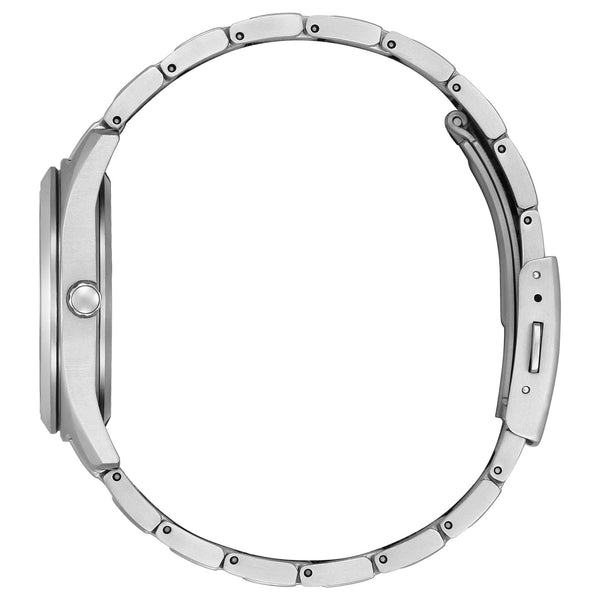 Orologio Donna Citizen Eco-Drive con quadrante bianco e bracciale in titanio OF Supertitanio Lady FE6151-82A lato
