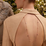 Collana donna Rosato RZIB05 Collezione In To The Blue in argento 925 placcata oro rosa con pendenti marini indossata schiena