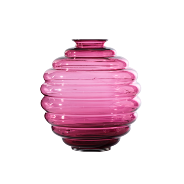 Vaso VENINI Deco Trasparente Medio Color Magenta in Vetro Soffiato di Murano 707.07