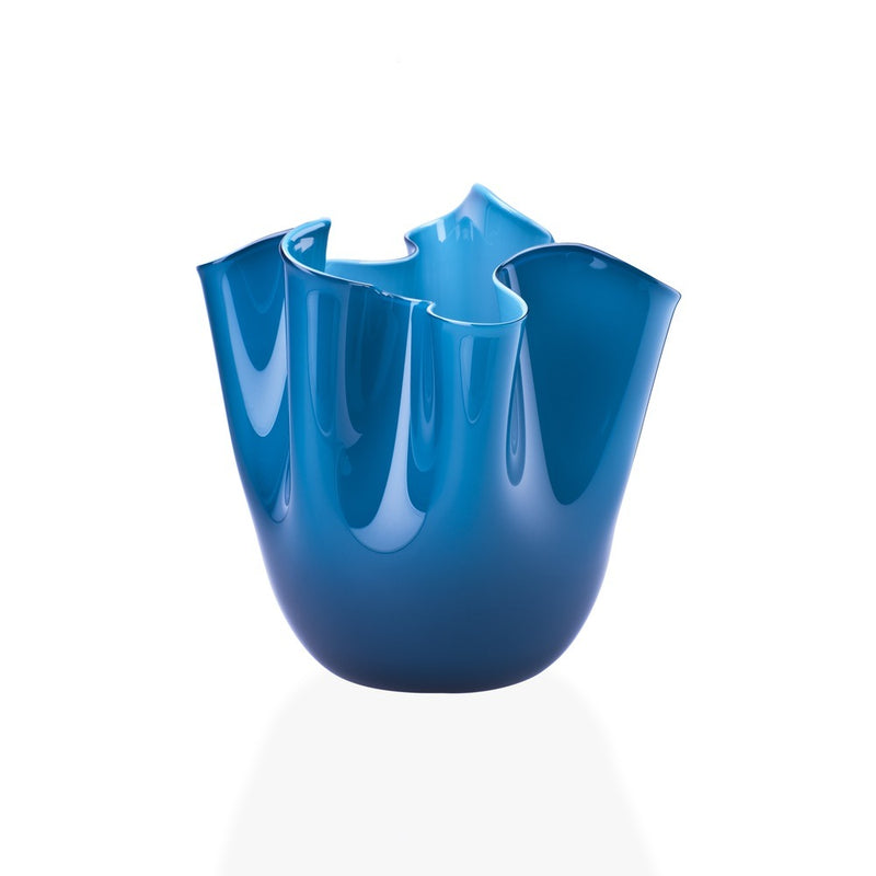 VENINI fazzoletto medio blu in vetro soffiato di Murano 700.02